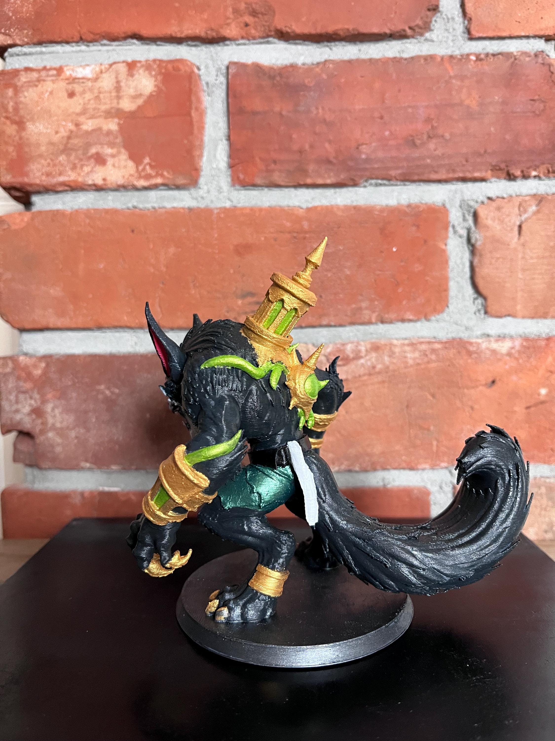 Figurka Warwick – Ręcznie Malowany Wilkołak | Unikatowy Fanart 3D