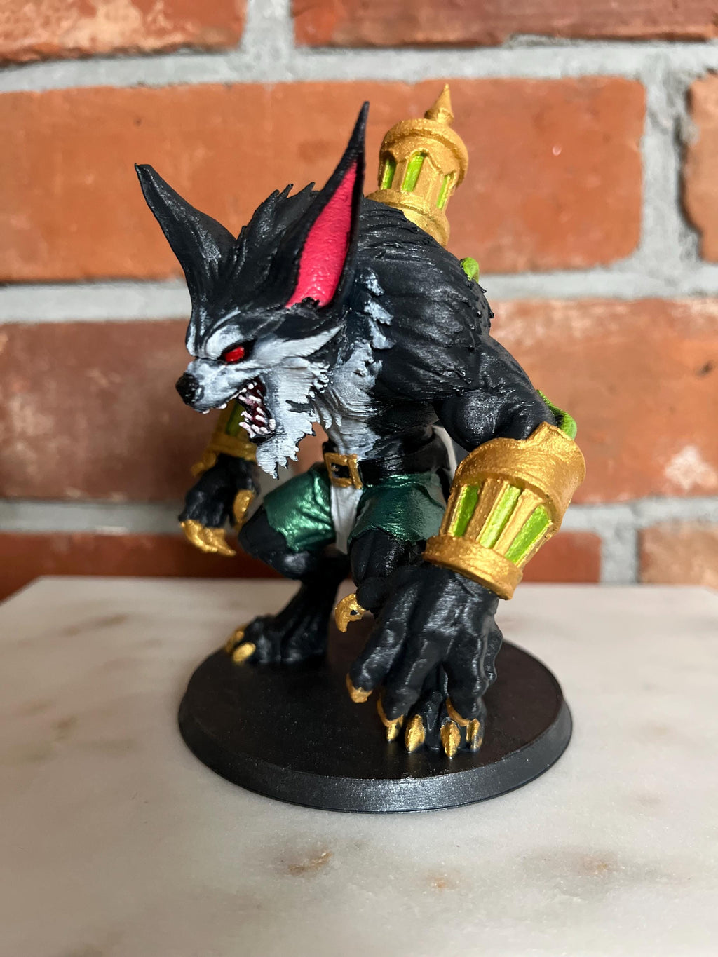 Figurka Warwick – Ręcznie Malowany Wilkołak | Unikatowy Fanart 3D