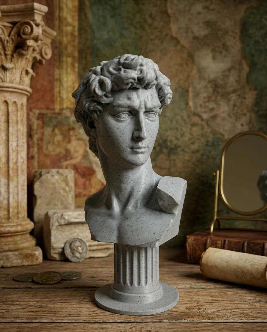 Popiersie Dawida – dekoracyjna figurka | 18 cm |🏛️