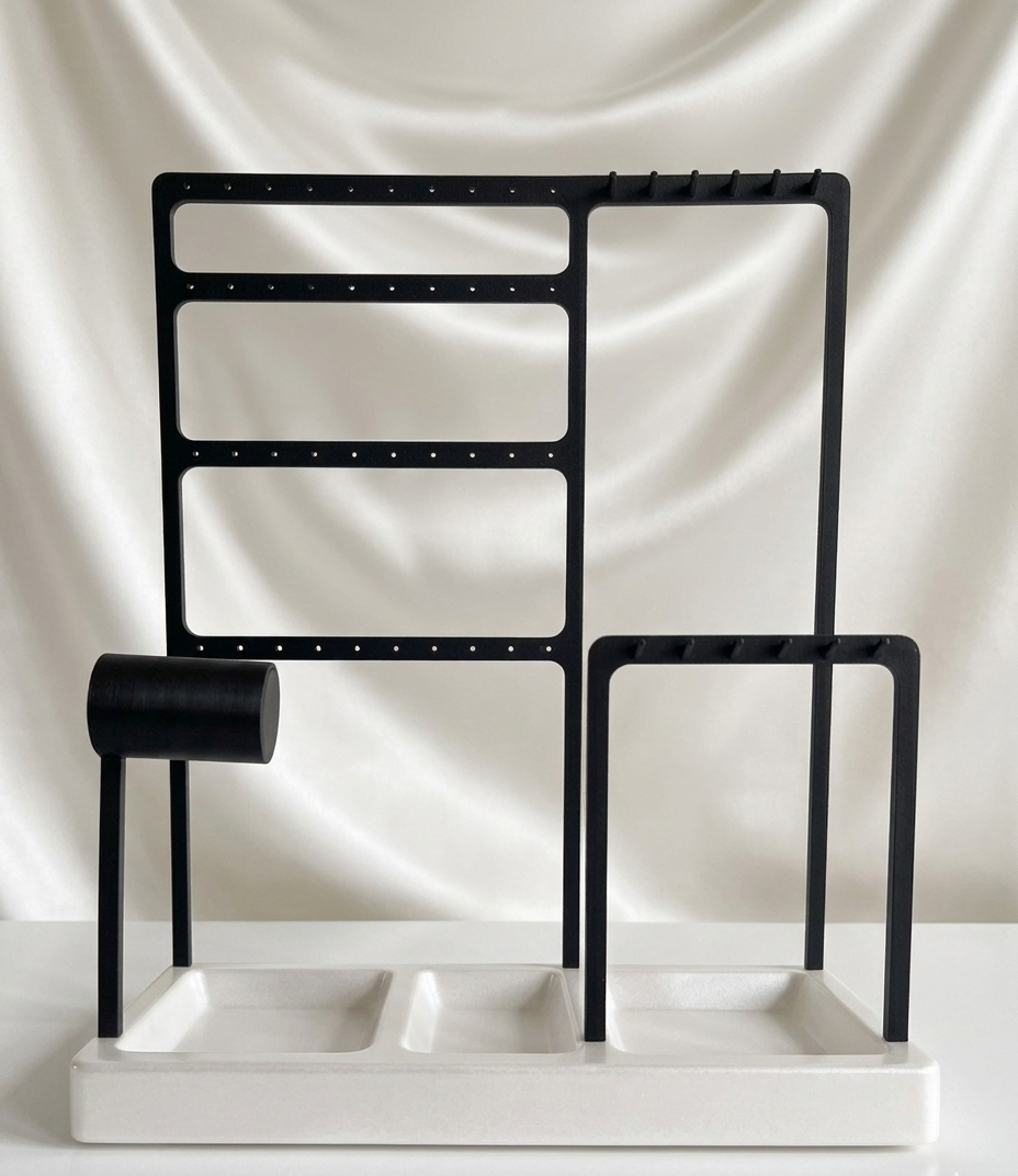 Duży Stojak na Biżuterię z Organizerem – Ekspozytor na Kolczyki i Zegarki