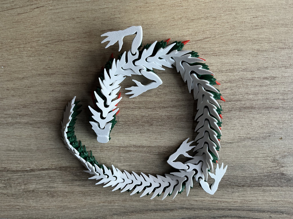 Wielki Ruchomy Smok 3D – 42 cm | Elastyczna Figurka Fantasy