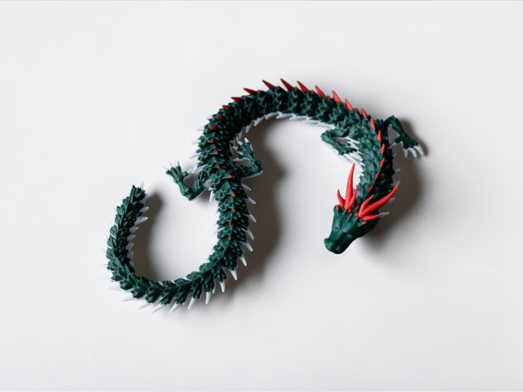 Wielki Ruchomy Smok 3D – 42 cm | Elastyczna Figurka Fantasy