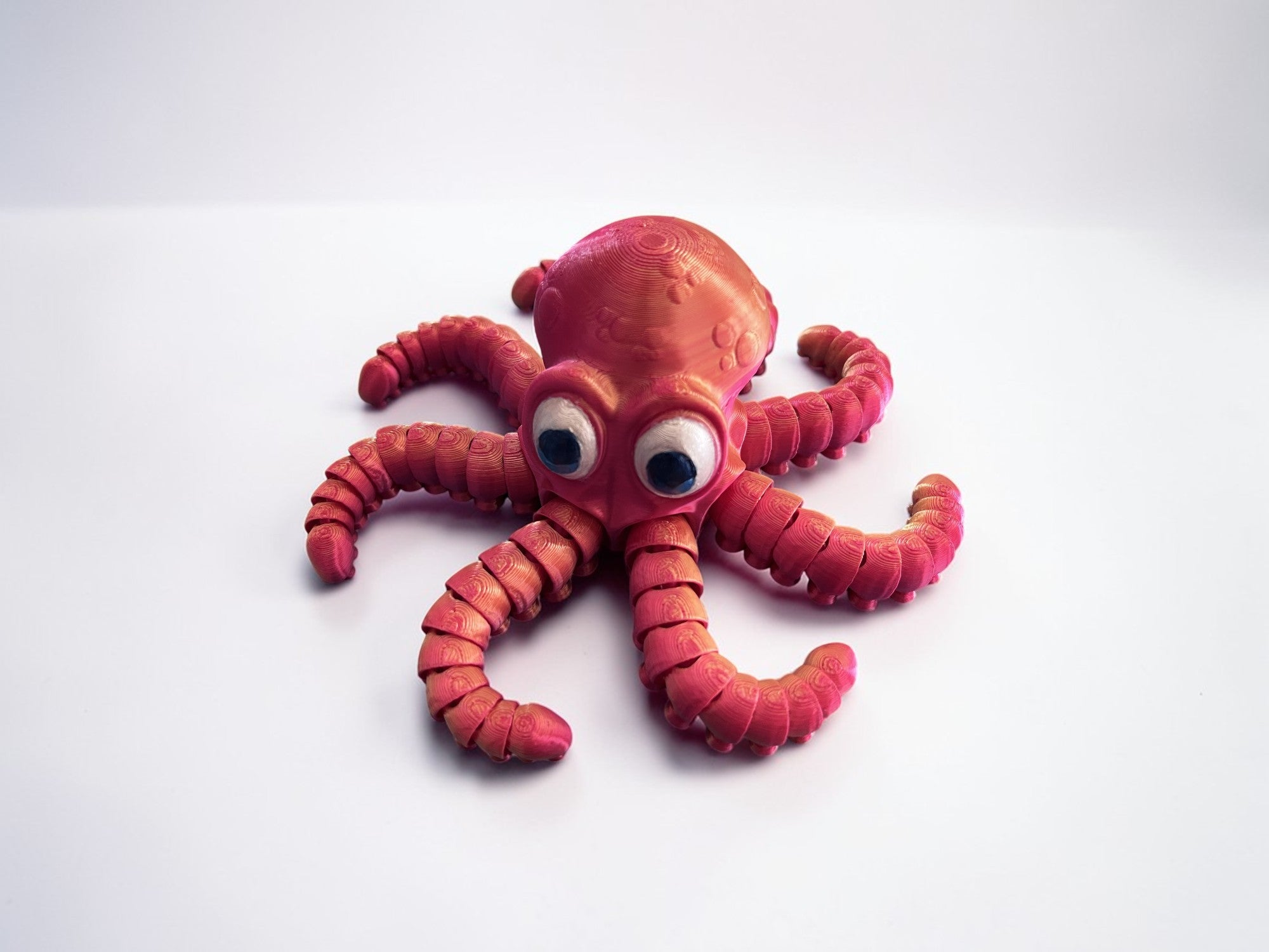 Ruchoma Ośmiornica 3D – Fidget Toy z Ręcznie Malowanymi Oczami