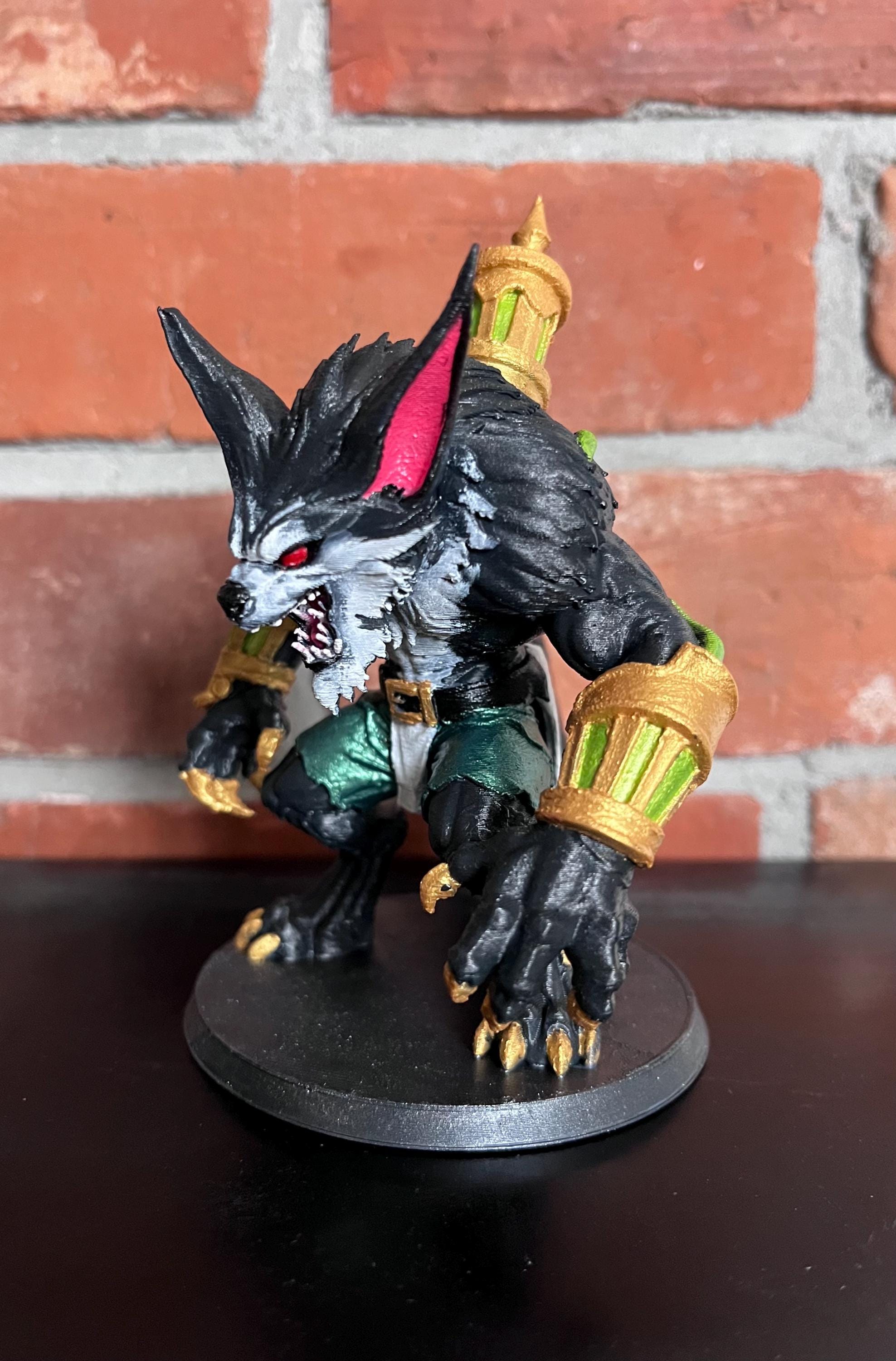 Figurka Warwick – Ręcznie Malowany Wilkołak | Unikatowy Fanart 3D