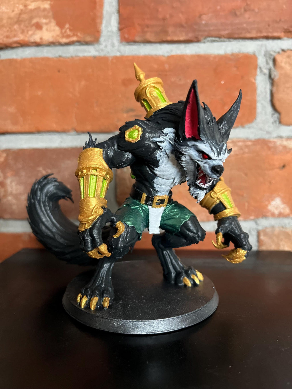 Figurka Warwick – Ręcznie Malowany Wilkołak | Unikatowy Fanart 3D