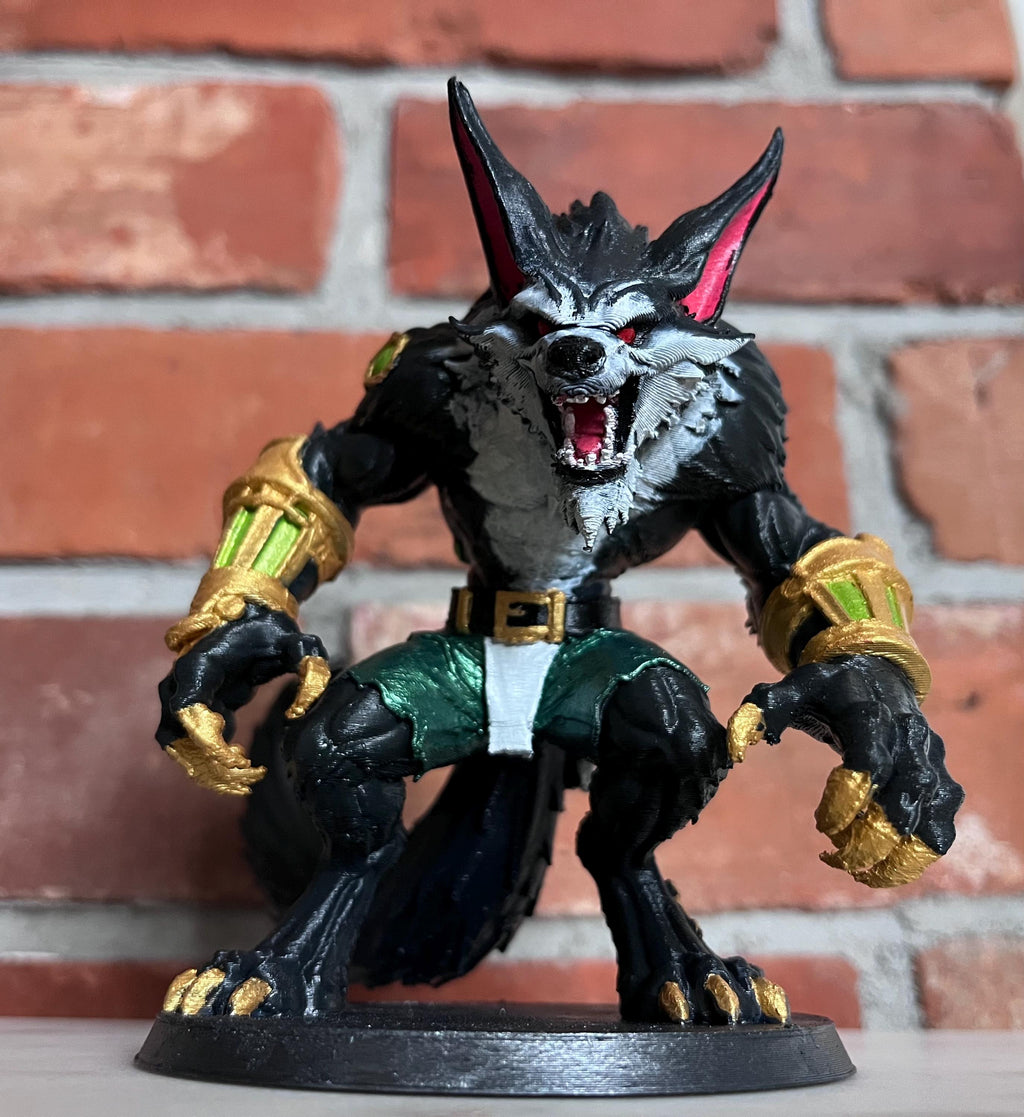 Figurka Warwick – Ręcznie Malowany Wilkołak | Unikatowy Fanart 3D