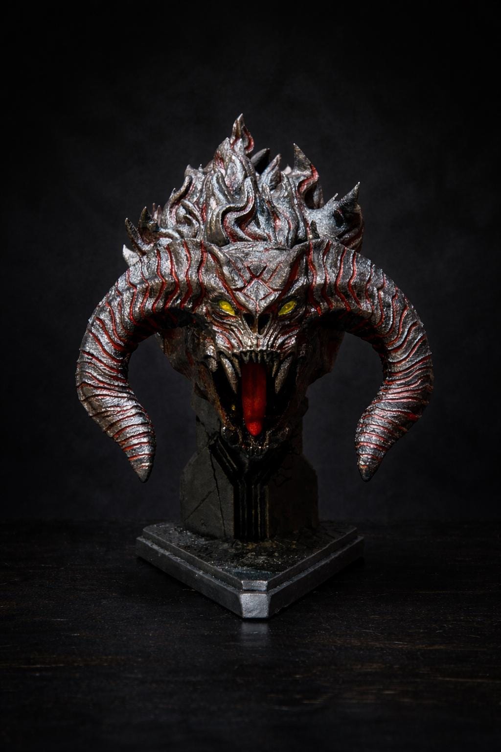 Balrog Bust – Dark Fantasy Statue – 3D Printed Collectible