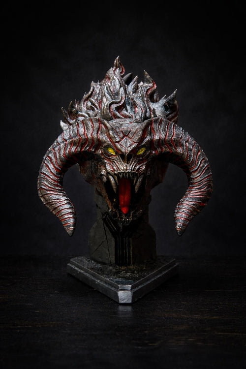 Balrog Bust – Dark Fantasy Statue – 3D Printed Collectible
