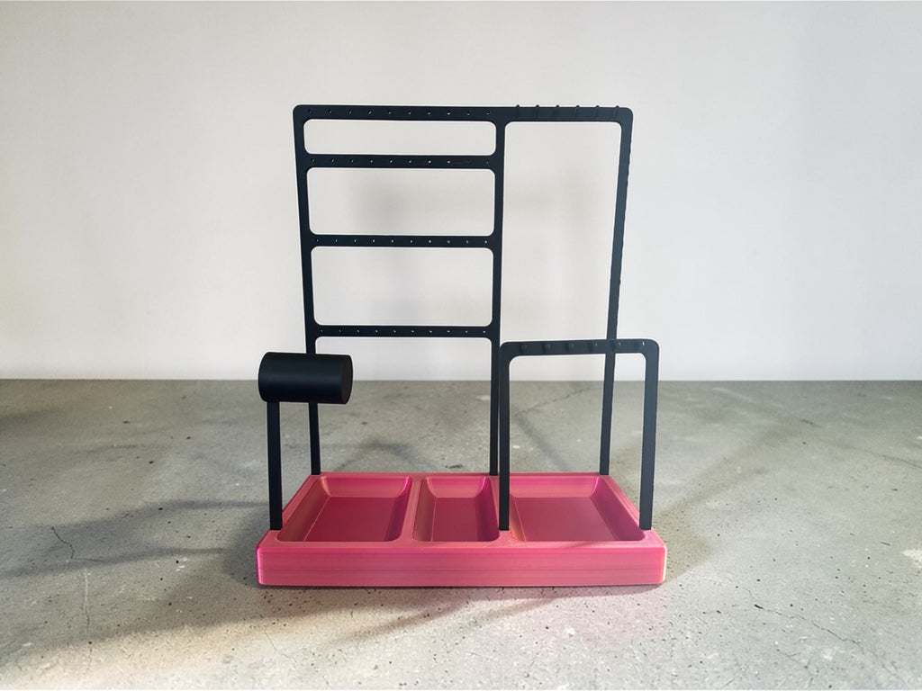 Duży Stojak na Biżuterię z Organizerem – Ekspozytor na Kolczyki i Zegarki