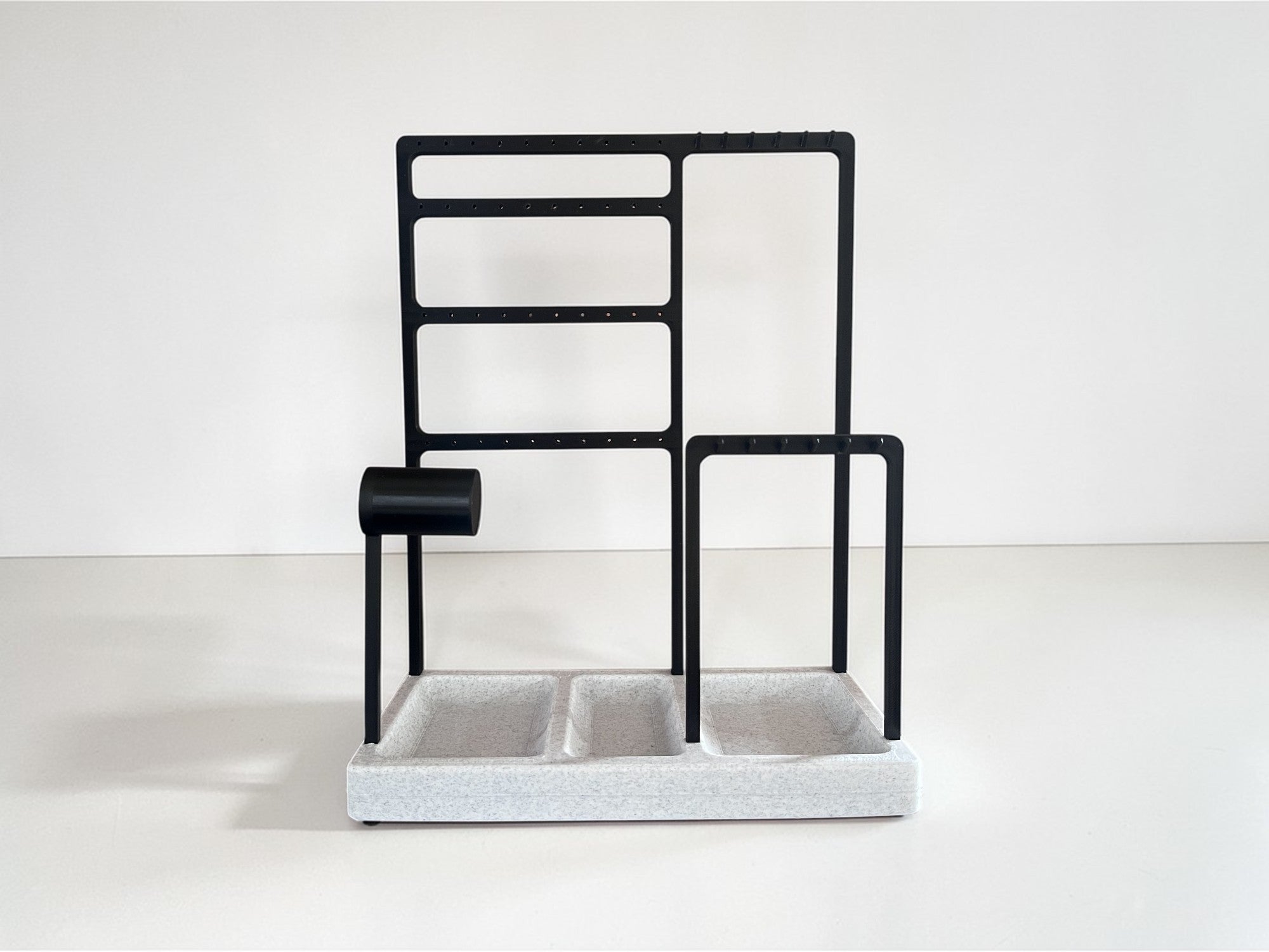 Stojak na Biżuterię z Podstawą o Wzorze Marmuru – Nowoczesny Organizer 3D